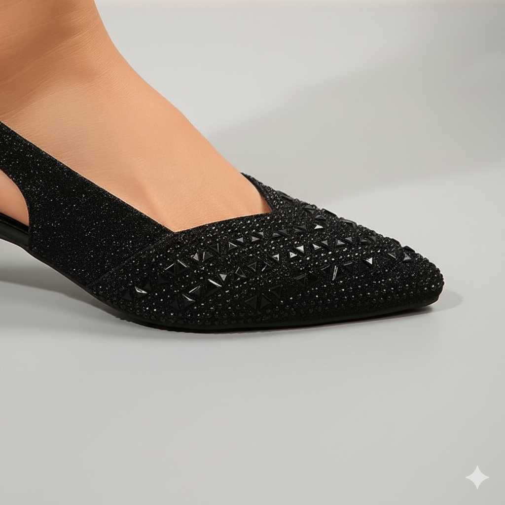EQ GL – Glam Vol 4 | Women’s Sparkle Slingback Block Heel Sandals