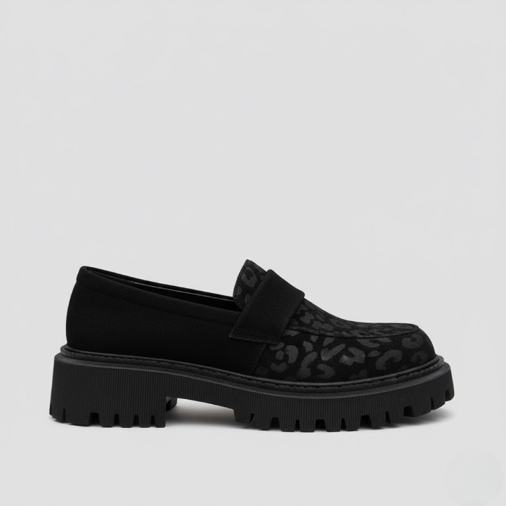 EQ - 006 | Orthopedic Leopard Platform Loafers For Women