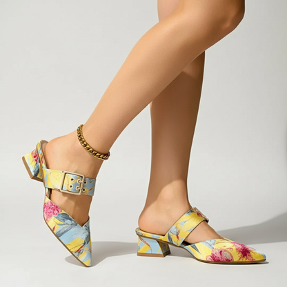 EQ FJ – Premium Vol 2 | Women Printed Buckle Block Heels