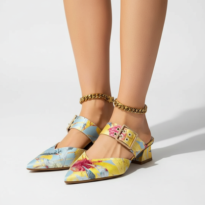 EQ FJ – Premium Vol 2 | Women Printed Buckle Block Heels
