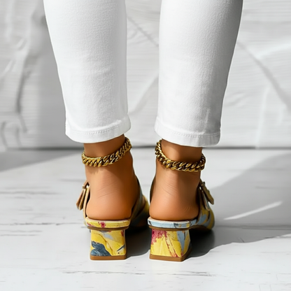 EQ FJ – Premium Vol 2 | Women Printed Buckle Block Heels