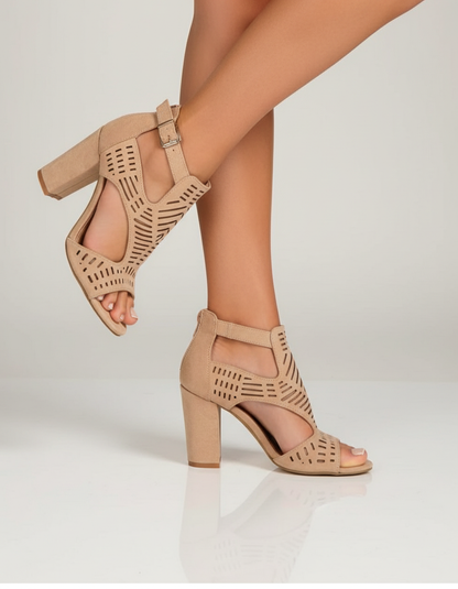 EQ - 001A | Blocked Heels for women