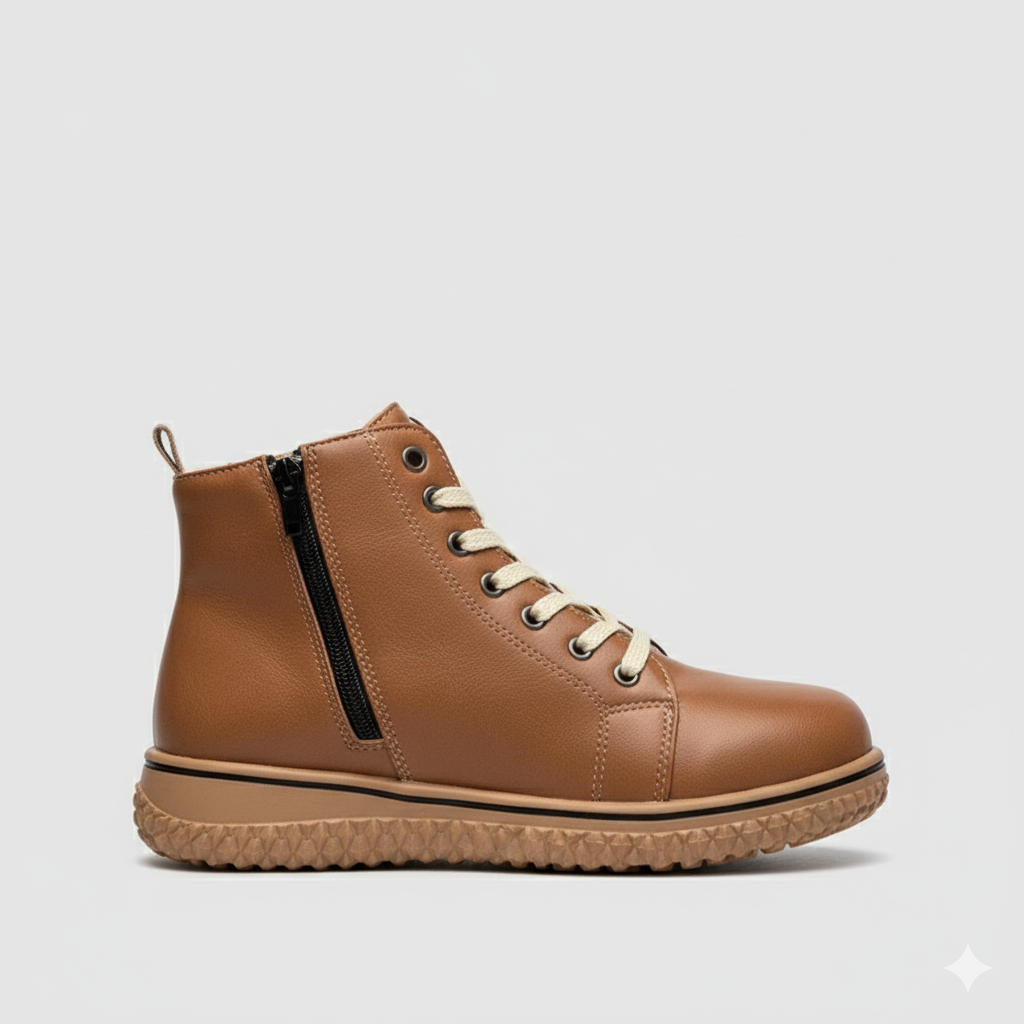 EQ SN – Comfort Vol 6 | Women’s Orthopedic Lace-Up Ankle Boots with Side Zipper