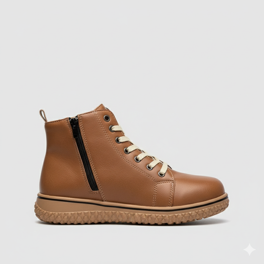 EQ SN – Comfort Vol 6 | Women’s Orthopedic Lace-Up Ankle Boots with Side Zipper