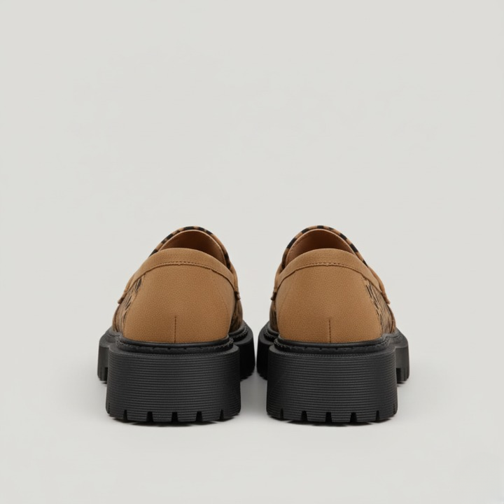 EQ - 006 | Orthopedic Leopard Platform Loafers For Women