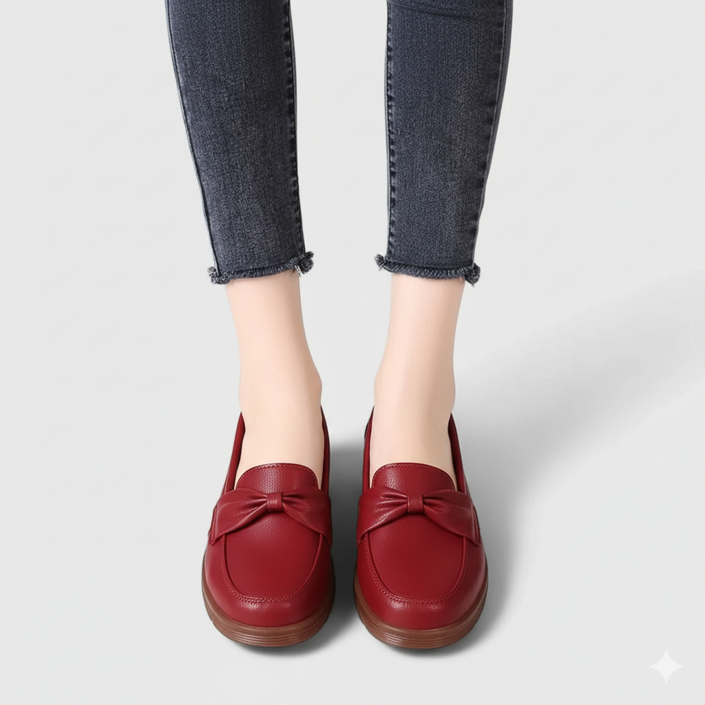 EQ SN – Comfort Vol 11 | Women’s Orthopedic Slip-On Loafers with Bow Accent