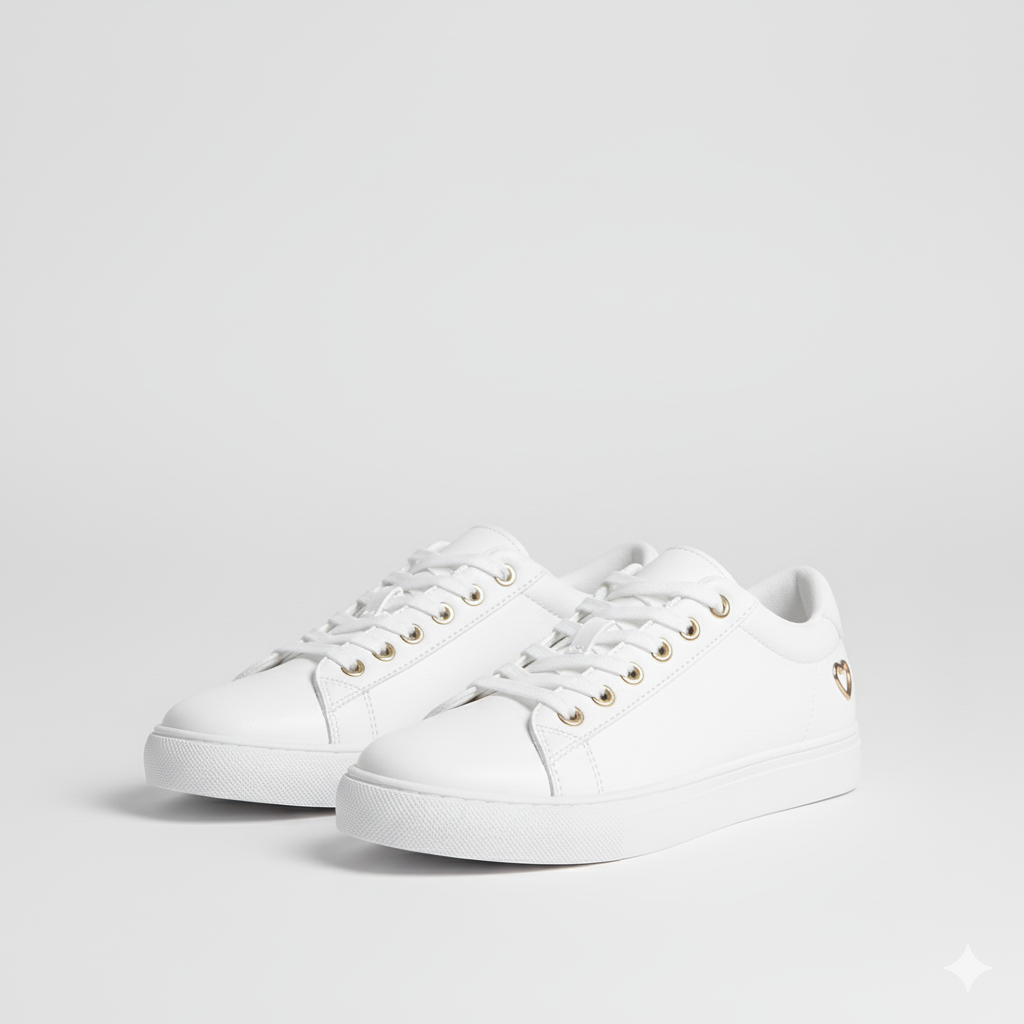 EQ WH – Casual Vol 5 | Women White Heart Sneakers