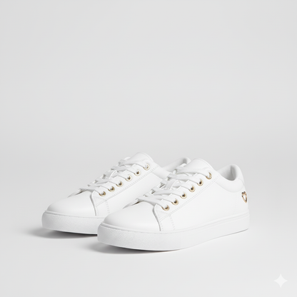 EQ WH – Casual Vol 5 | Women White Heart Sneakers