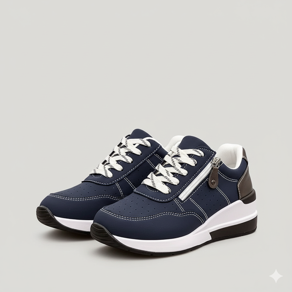 EQ SN – Comfort Vol 3 | Women’s Casual Lace-Up Shoes with Side Zipper