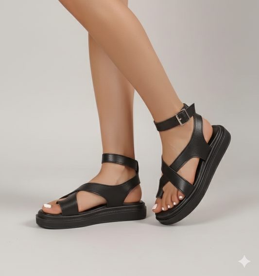 EQ CS – Summer Vol 6 | Women’s Criss-Cross Strap Sandals with Ankle Buckle