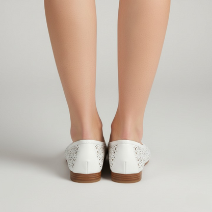 Orthopedic Floral Cut-Out Loafers For Women