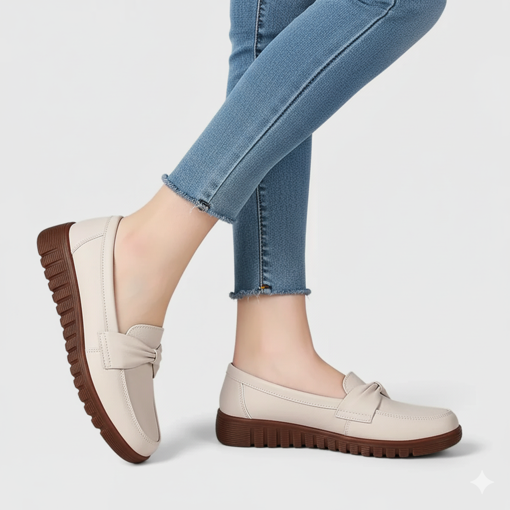 EQ SN – Comfort Vol 11 | Women’s Orthopedic Slip-On Loafers with Bow Accent