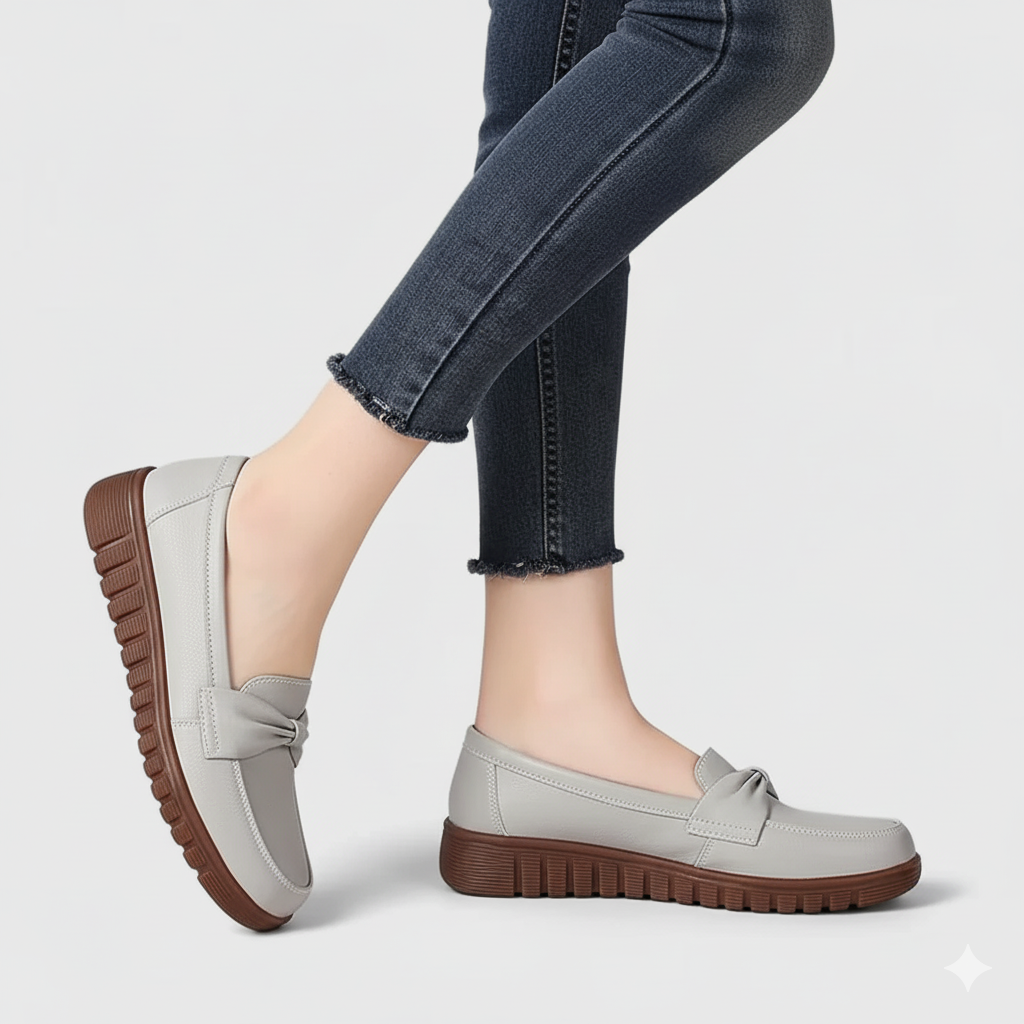 EQ SN – Comfort Vol 11 | Women’s Orthopedic Slip-On Loafers with Bow Accent