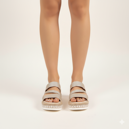 EQ SN – Comfort Vol 12 | Women’s Sparkle Platform Slip-On Sandals