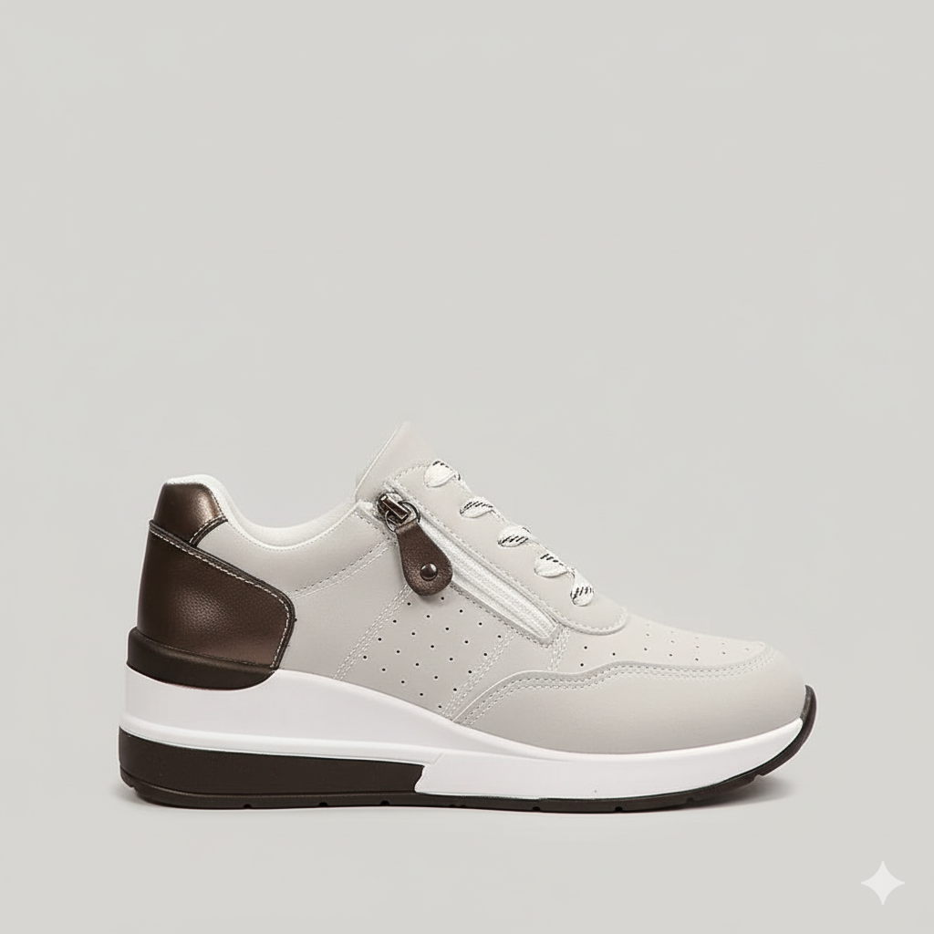 EQ SN – Comfort Vol 3 | Women’s Casual Lace-Up Shoes with Side Zipper