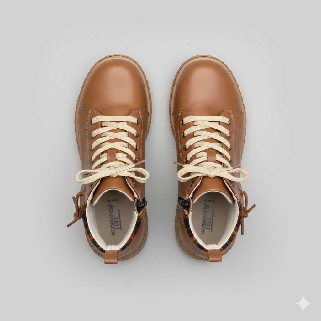 EQ SN – Comfort Vol 6 | Women’s Orthopedic Lace-Up Ankle Boots with Side Zipper