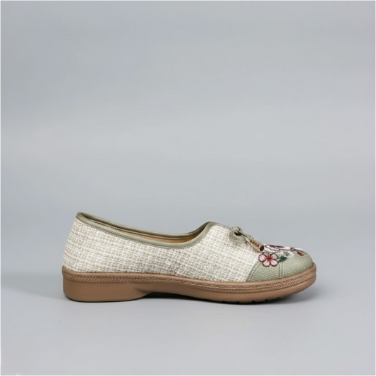 Orthopedic Embroidered Comfort Flats For Women