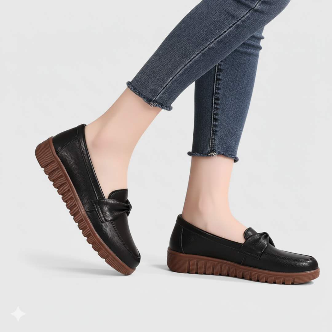 EQ SN – Comfort Vol 11 | Women’s Orthopedic Slip-On Loafers with Bow Accent