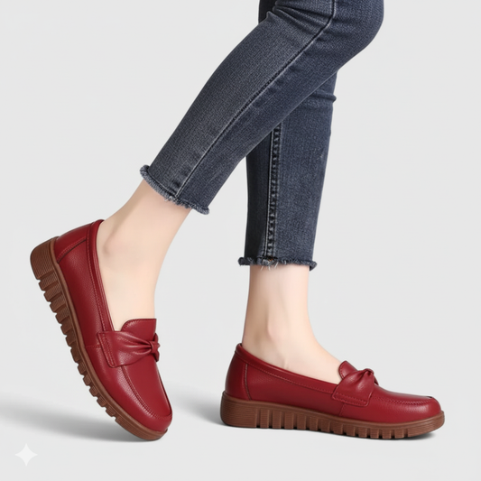 EQ SN – Comfort Vol 11 | Women’s Orthopedic Slip-On Loafers with Bow Accent
