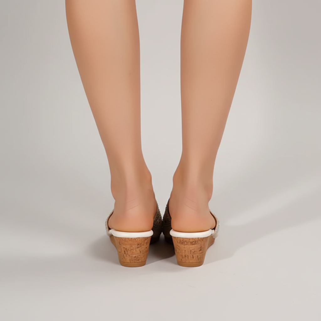 EQ - 003 | Orthopedic Rhinestone Wedge Sandals For Women